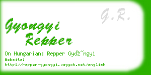 gyongyi repper business card